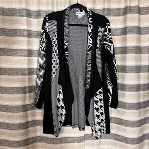 Lana Lee Black And‎ Gray Cardigan Size Small